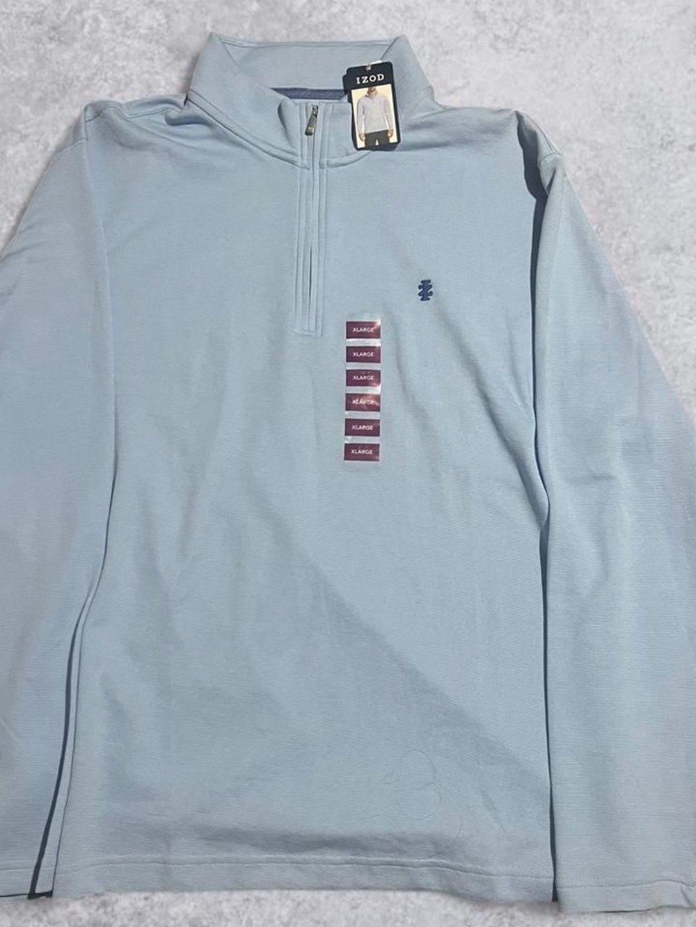 Izod Performance 1/4 Zip Up Sweater Mens XL Blue NWT